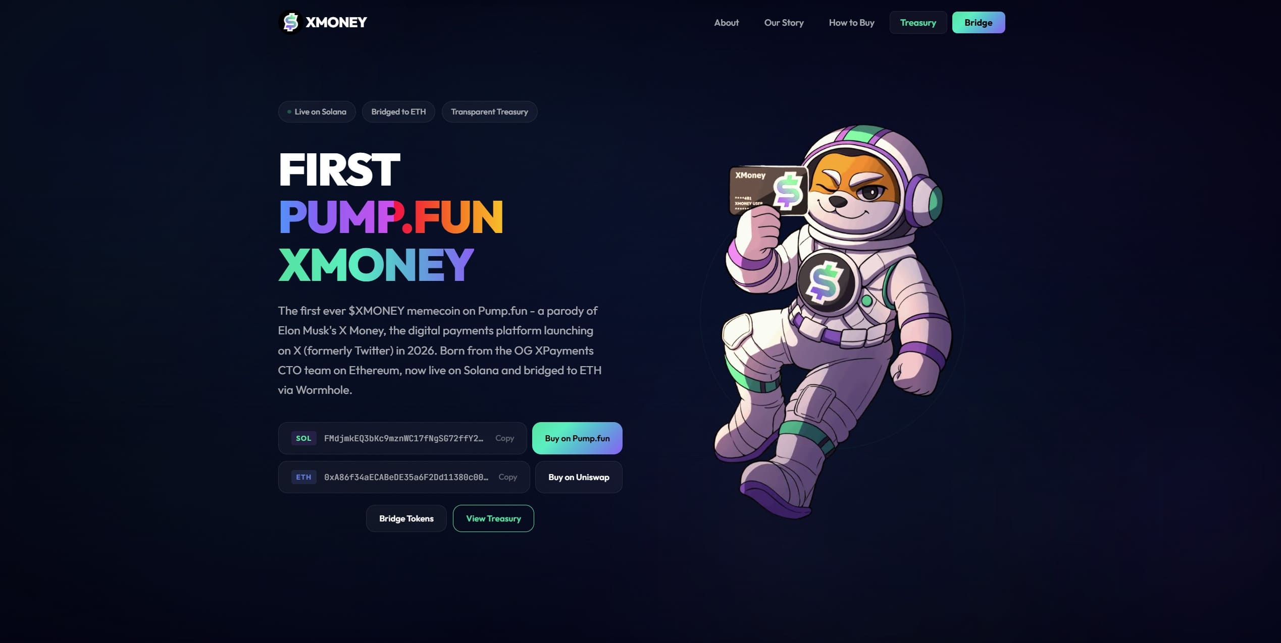 Pump.fun memecoin site